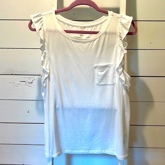 Lilly Pulitzer Laina Top - Sz: Medium, Resort White, EUC - Picture 2 of 5